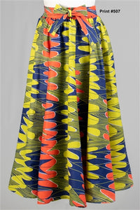 BOLD PRINTS MOD (MOD3) Print Maxi Skirts with Pockets