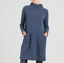 Load image into Gallery viewer, CLARA SUNWOO FALL PREVIEW (5) Soft Twill Funnel Neck Tunic Dress with Pockets
