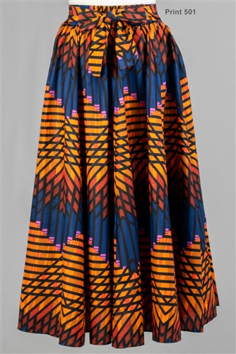 BOLD PRINTS MOD (MOD4) Print Maxi Skirts with Pockets