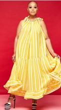 Load image into Gallery viewer, SUMMER DRESSES 7A Easy Breezy Soft Knit Stripe Halter Maxi Dress
