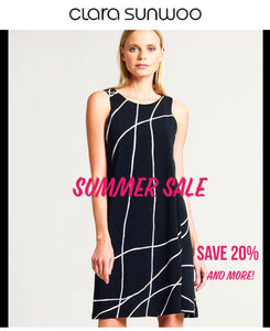 SUMMER DRESSES 8 CLARA SUNWOO  Easy Breezy Tunic Swing Dress   Black/White