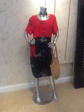 Load image into Gallery viewer, SUMMER DRESSES 2 Easy Breezy Tunic Dress with Double Pockets Red/Black
